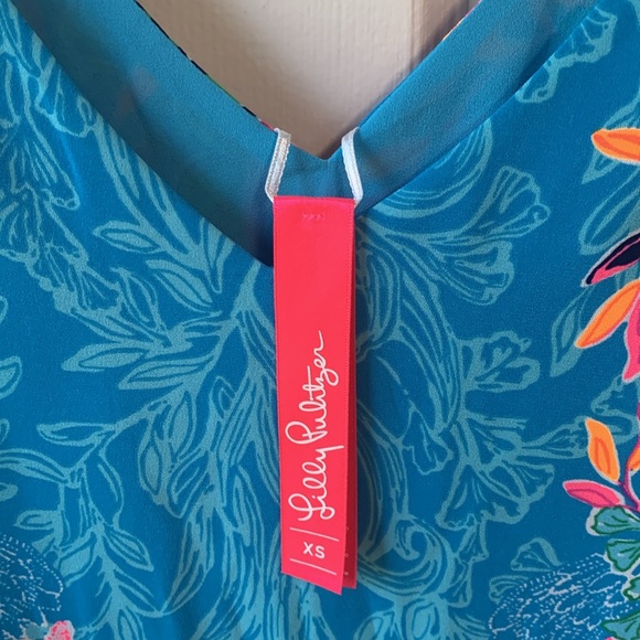 NWT Lilly Pulitzer Florin Sleeveless Reversible Top XS Seaweed Samba Engineer - Picture 3 of 9